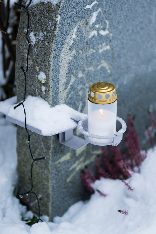 Grundhållare + hållare för grav-vas och gravljus